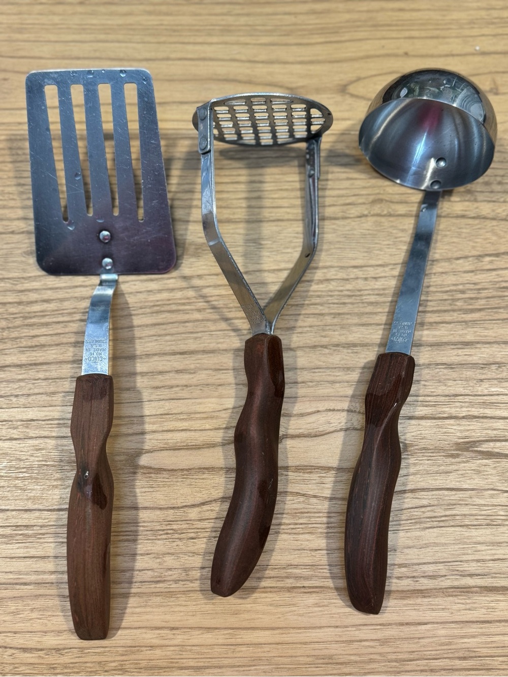 Vintage CUTCO Set of 3 
Kitchen Utensils Samsonite
Handles Stainless 14 15 16